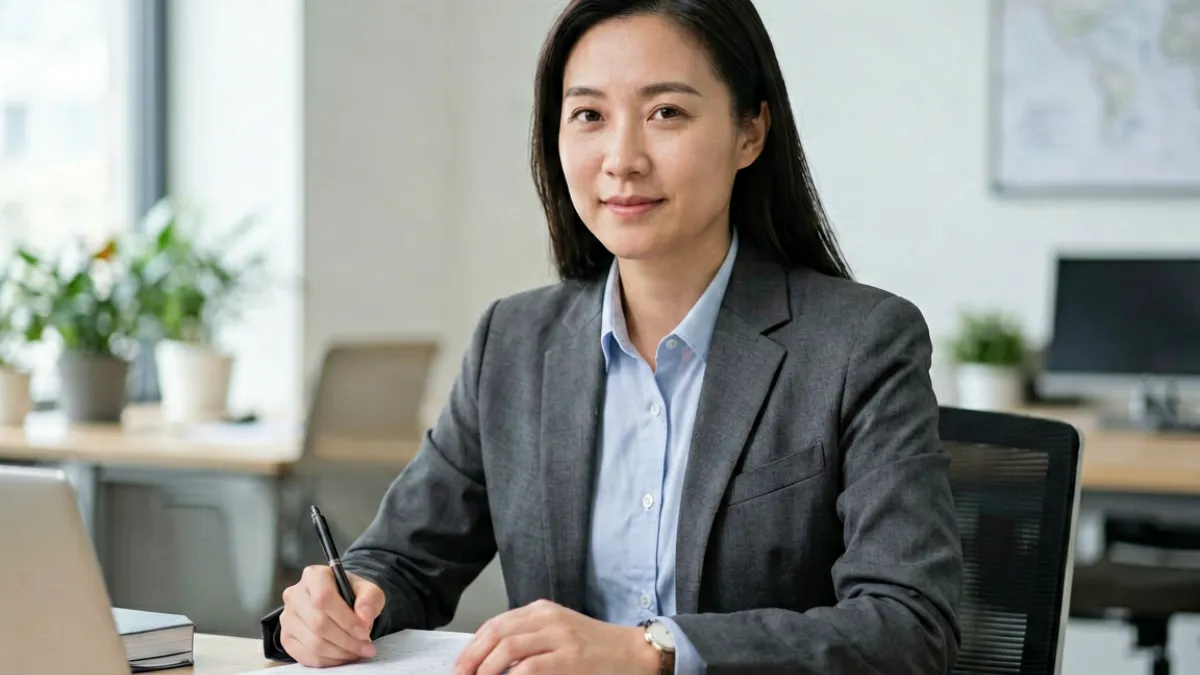 白箱动漫主角五位女生在动画公司办公室热烈讨论工作的场景，展现动漫制作日常